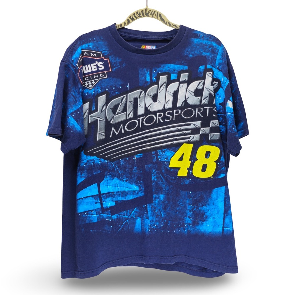 NASCAR Hendrick Motorsports Jimmie Johnson 48 T-Shirt Large Blue Excellent